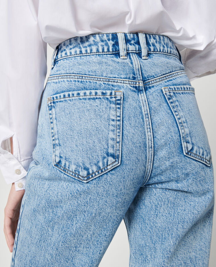 Jean mom taille haute bleu délavé - Pimkie