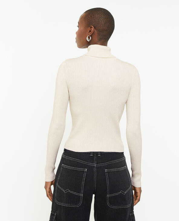 Pull à col roulé court blanc - Pimkie