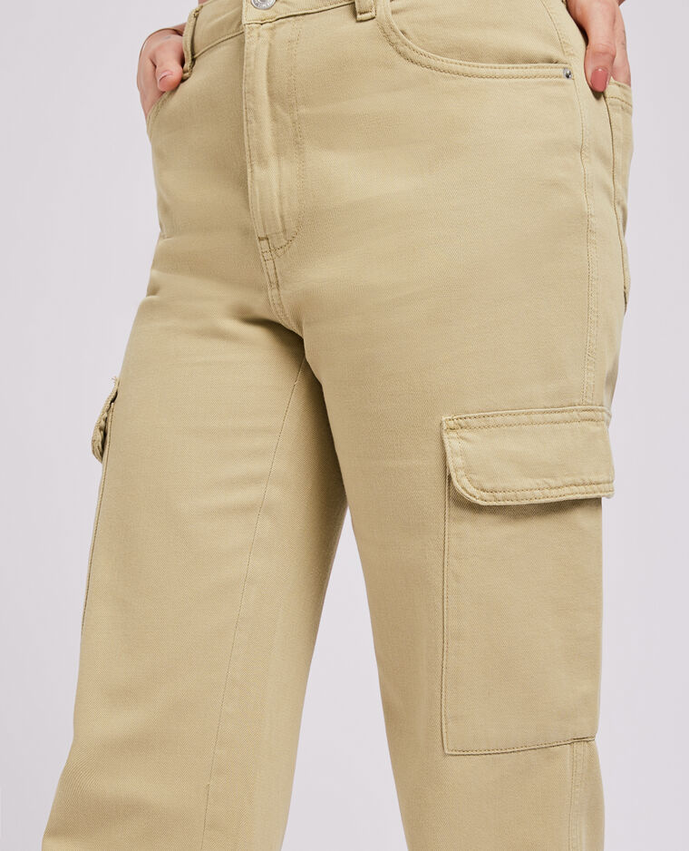 Jean cargo droit marron - Pimkie