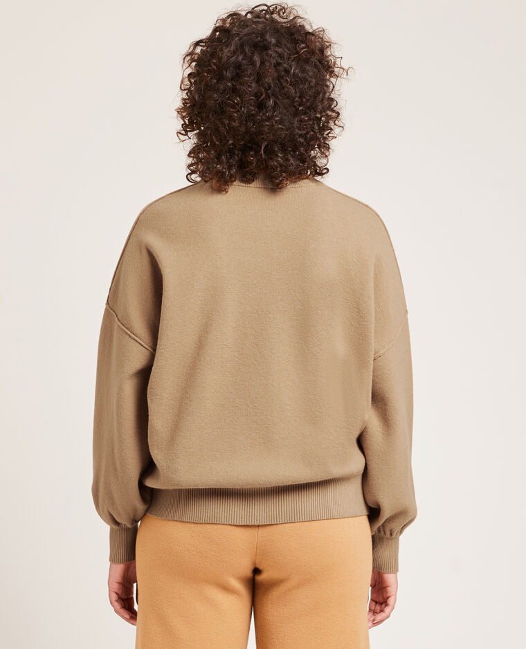Pull large en maille marron - Pimkie