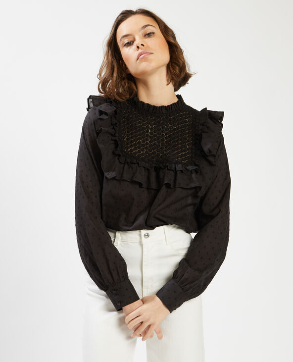 Chemisier deals plumetis noir