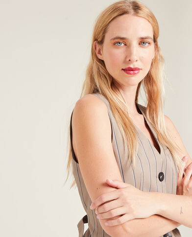 Gilet sans manches boutonné blanc - Pimkie