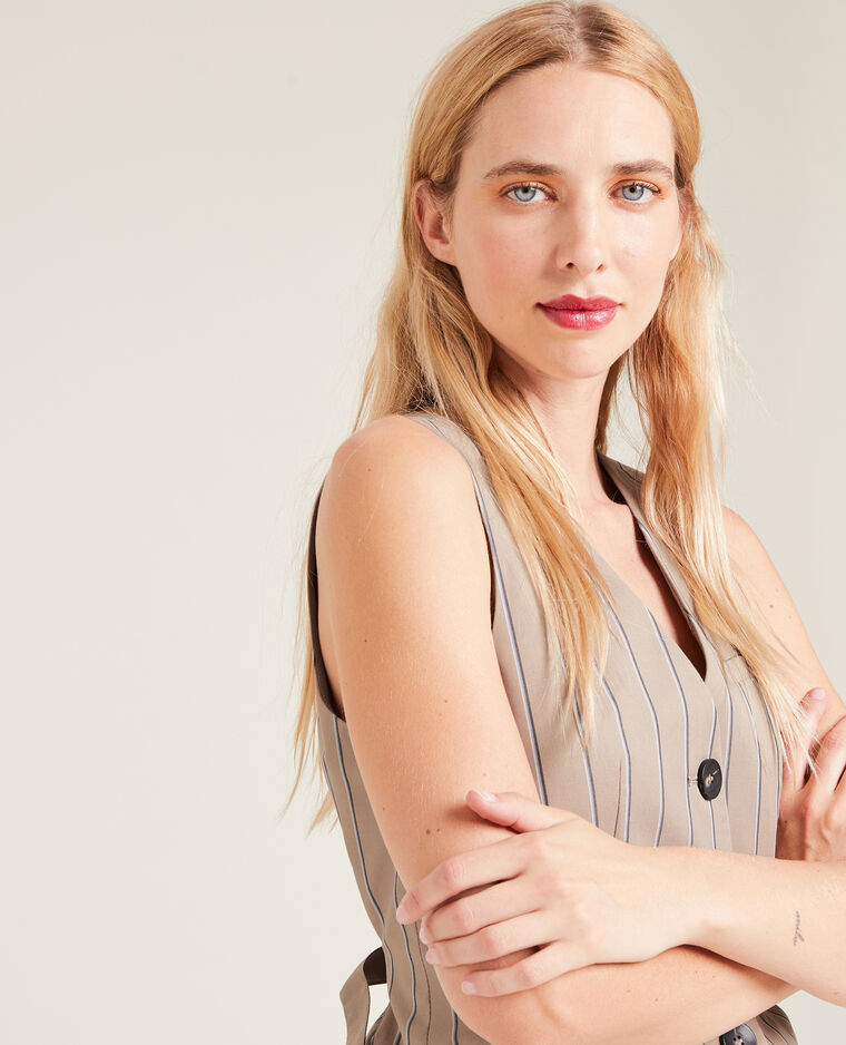 Gilet sans manches boutonné blanc - Pimkie