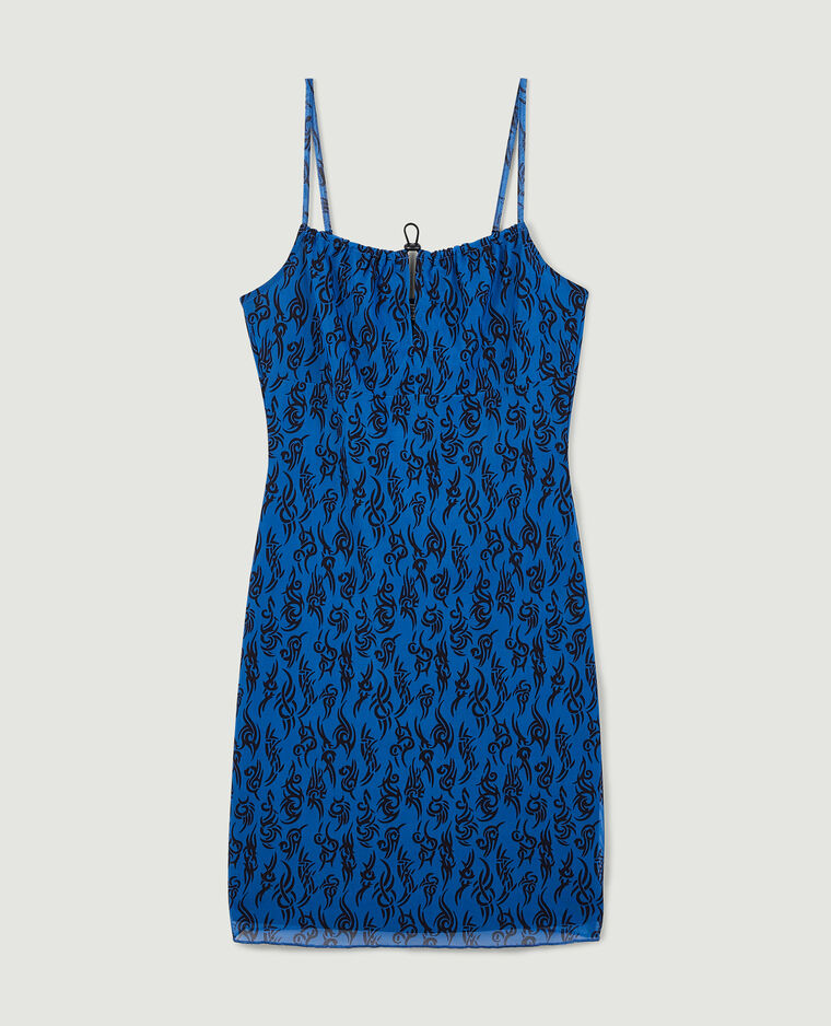 Robe courte motif tribal bleu - Pimkie