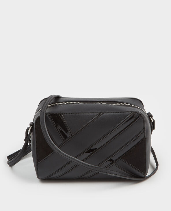 Petit sac boxy patchwork noir - Pimkie