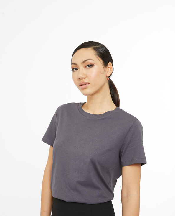 T-shirt basique col rond gris foncé - Pimkie