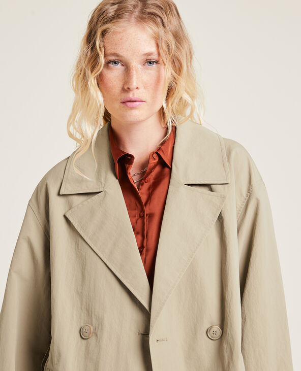Trench court beige chiné - Pimkie