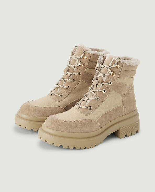 Bottines fourrées lacets hotsell