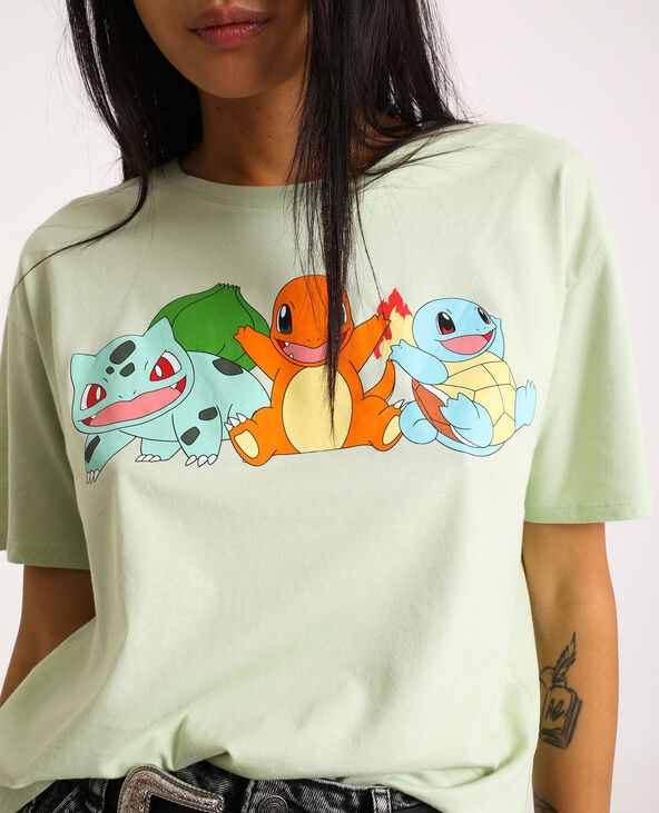 T-shirt Pokemon vert clair - Pimkie