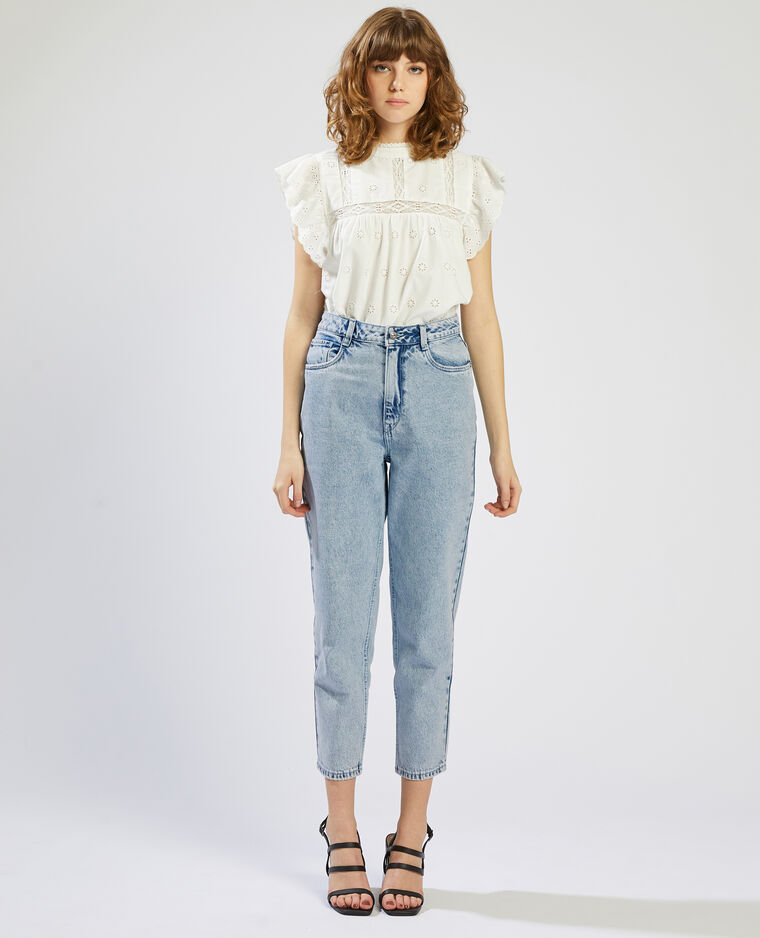 Jean mom taille haute bleu clair - Pimkie