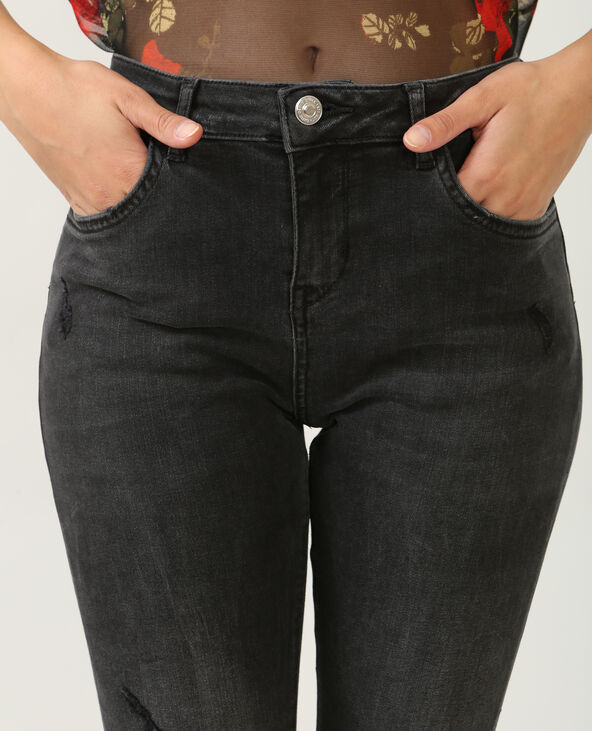 Jean skinny taille moyenne noir - Pimkie