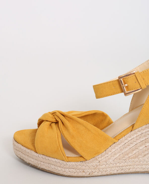 Sandales compensées en paille best sale