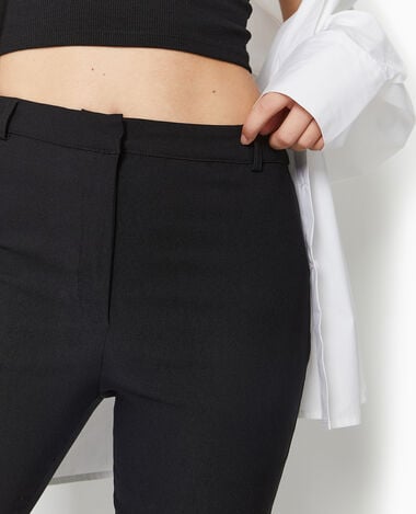 Pantalon corsaire en tissu stretch noir - Pimkie