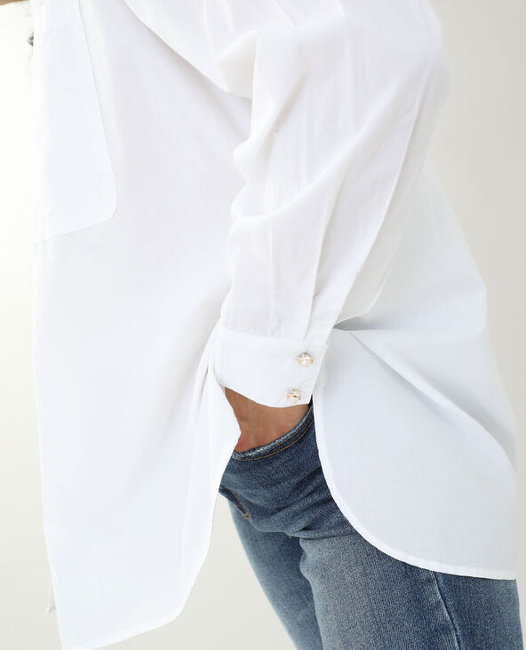 Chemise longue blanc - Pimkie