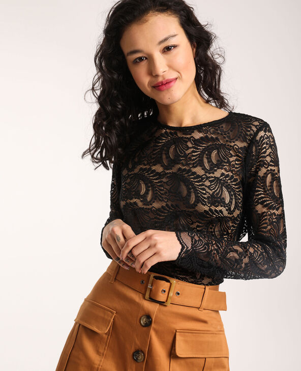 Blouse en dentelle noire store