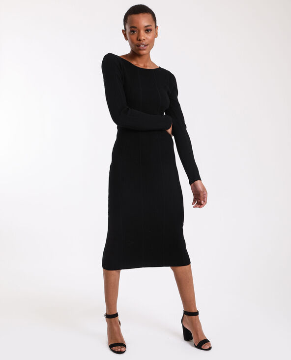 Robe en maille noir best sale