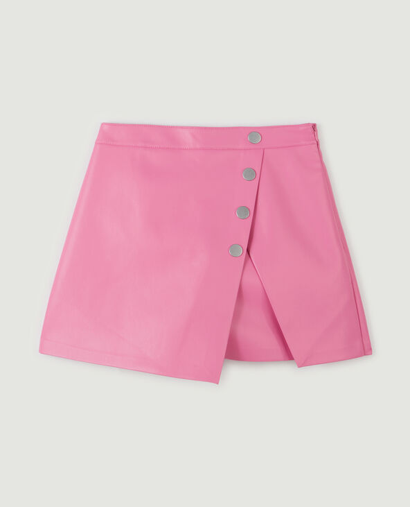 Jupe simili sales cuir rose