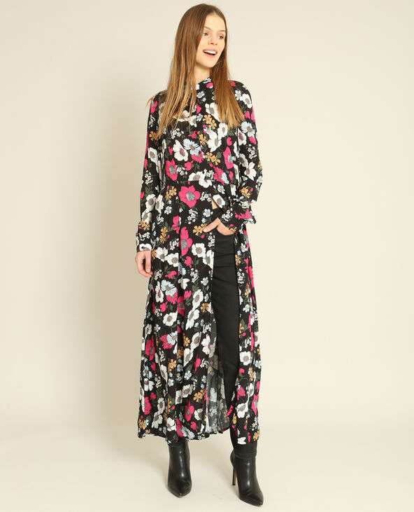 Robe chemise longue 2025 fleurie