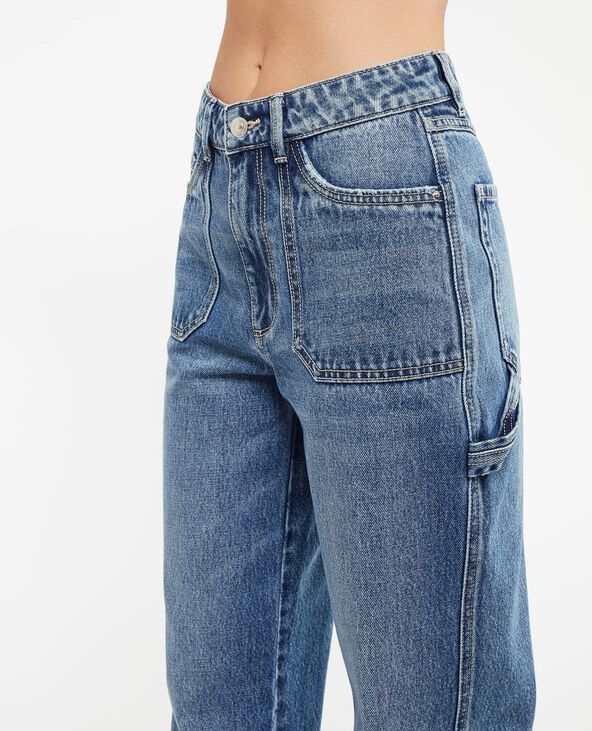 Jean droit taille haute bleu - Pimkie