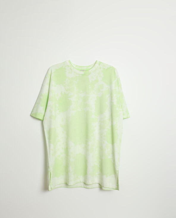 T-shirt oversize tie and dye vert anis - Pimkie