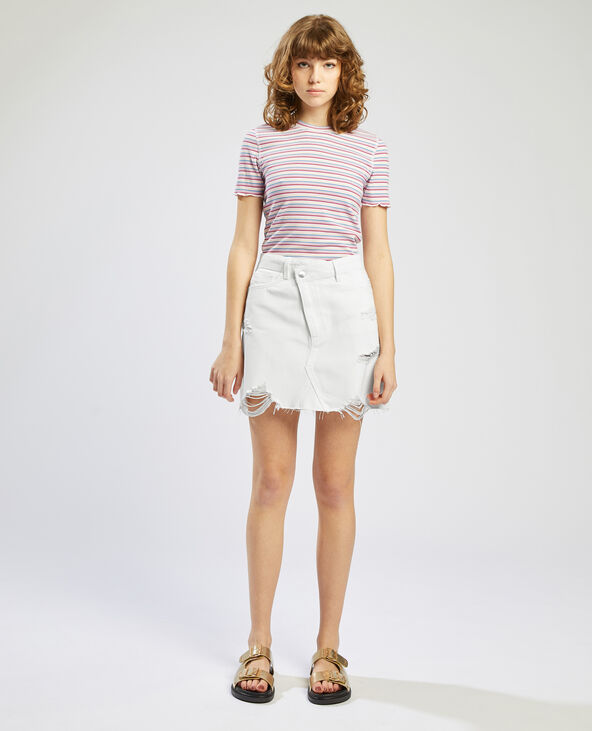 Jupe en jean blanc - Pimkie