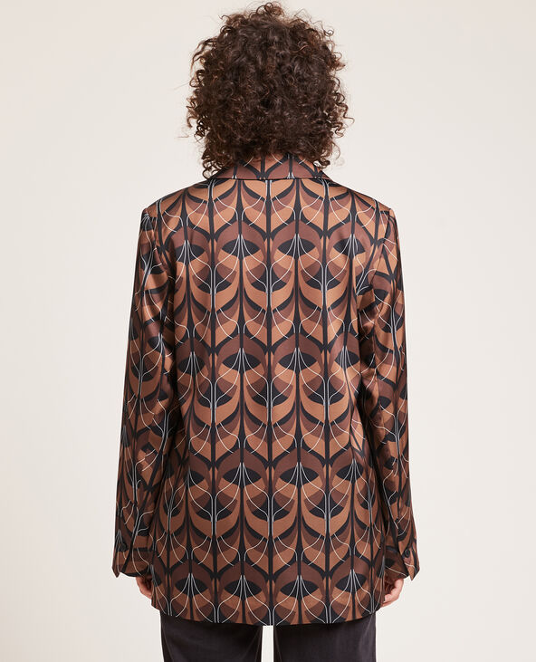 Veste blazer oversize satinée noir - Pimkie
