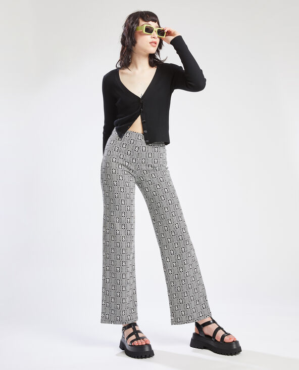 Gilet maille côtelée noir - Pimkie