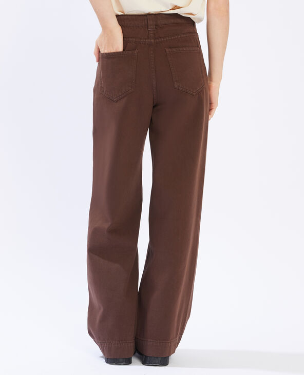 Jeans shop marron femme