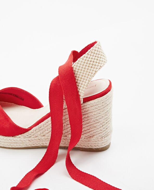 Sandales compensées rouge - Pimkie
