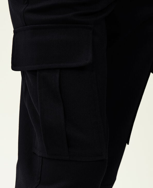 Pantalon cargo uni noir - Pimkie