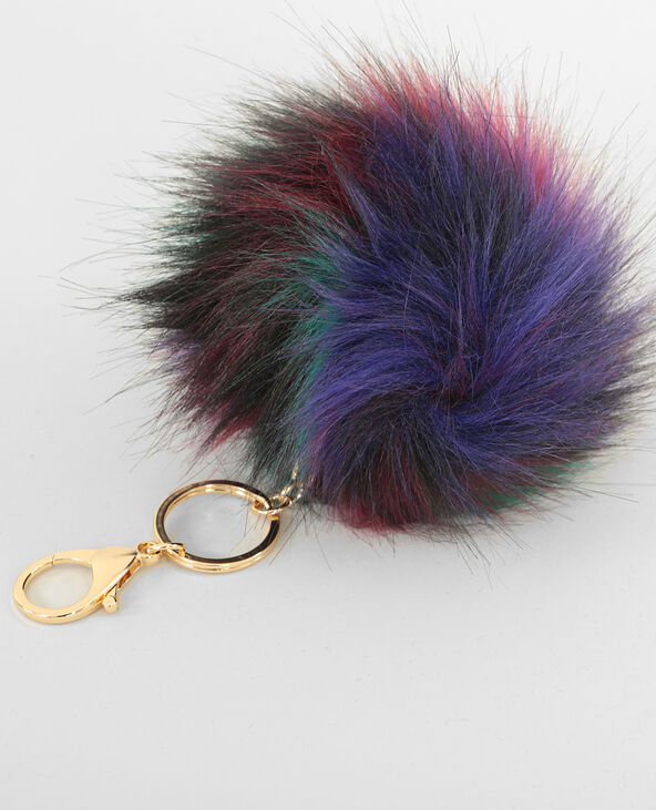 Porte-clés fourrure multicolore violet - Pimkie
