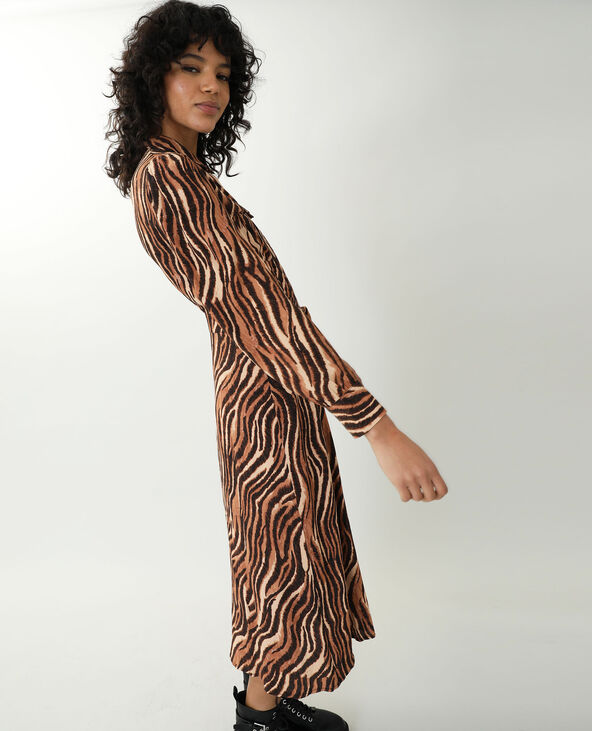 Robe longue à imprimé tigré marron - Pimkie