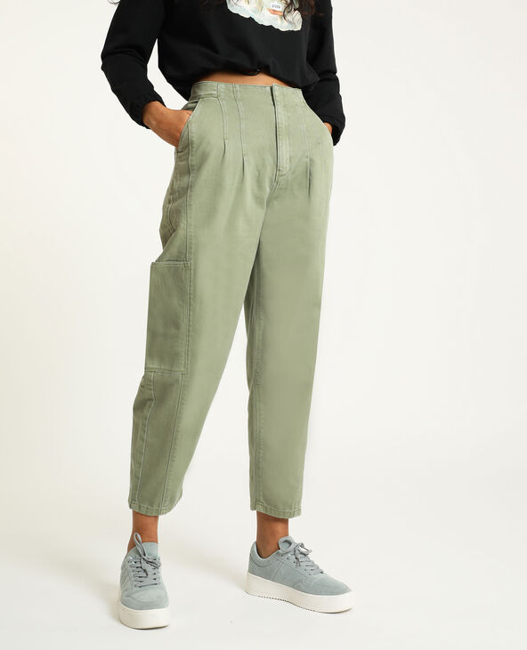 Pantalon slouchy vert de gris - Pimkie