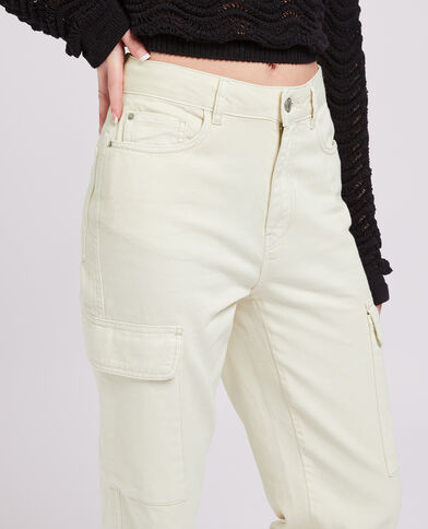 Jean cargo droit beige - Pimkie