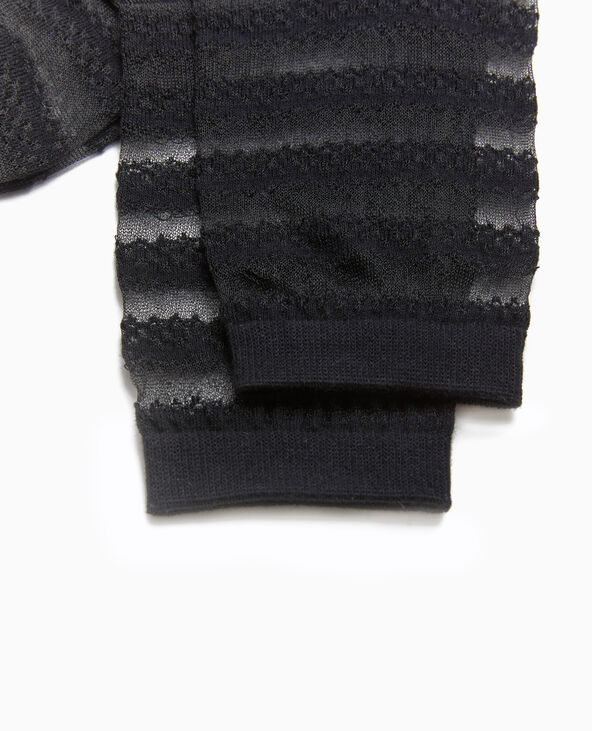Paire de chaussettes bi-matière noir - Pimkie
