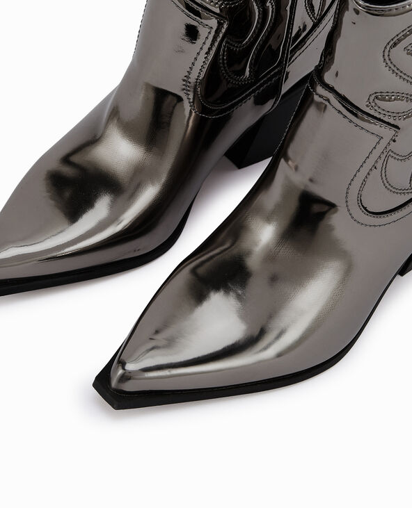 Boots santiags bouts pointus gris foncé - Pimkie