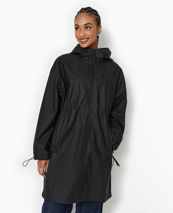 Manteau de pluie avec capuche noir - Pimkie