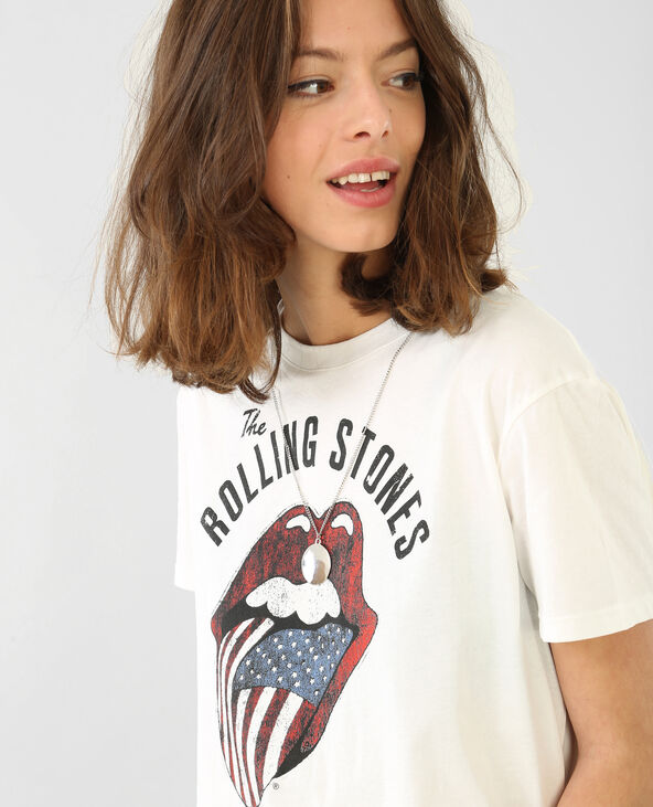 T-shirt Rolling Stones blanc - Pimkie