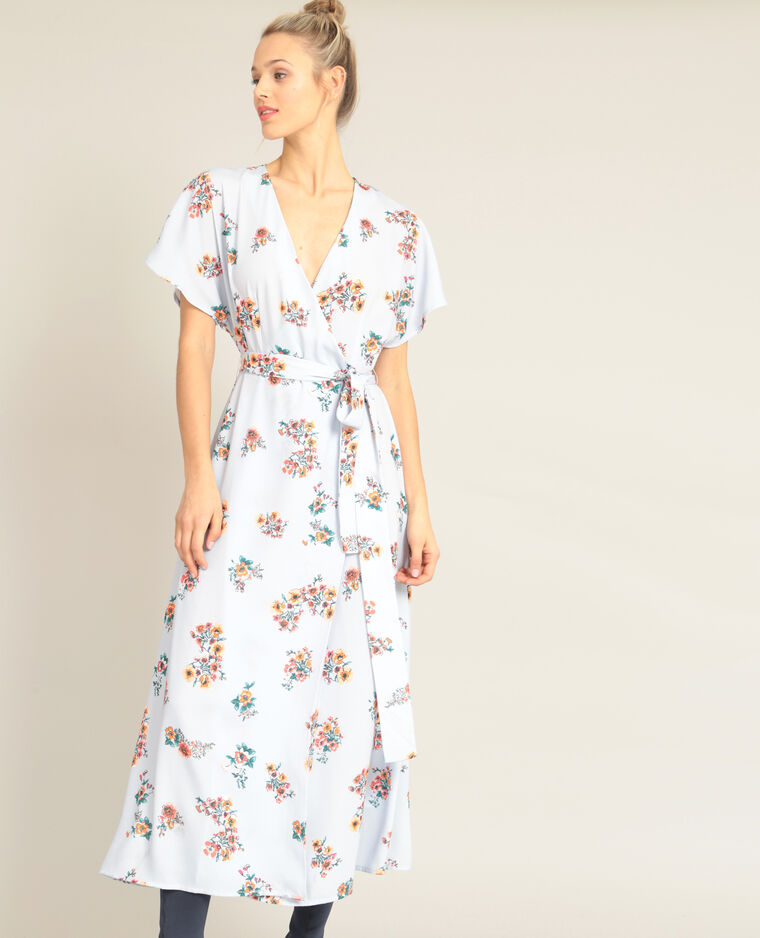 Robe Longue Cache Coeur Bleu Ciel 780858b42e4a Pimkie