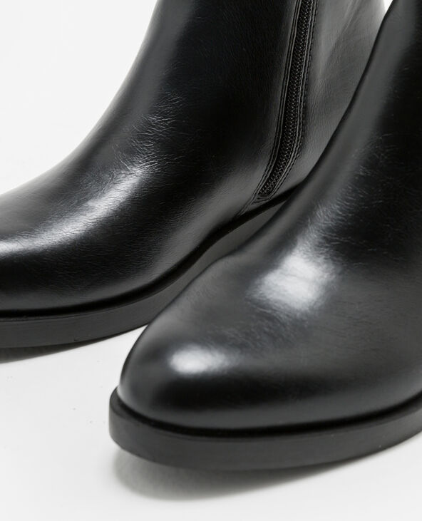 Bottines hot sale plates zippées