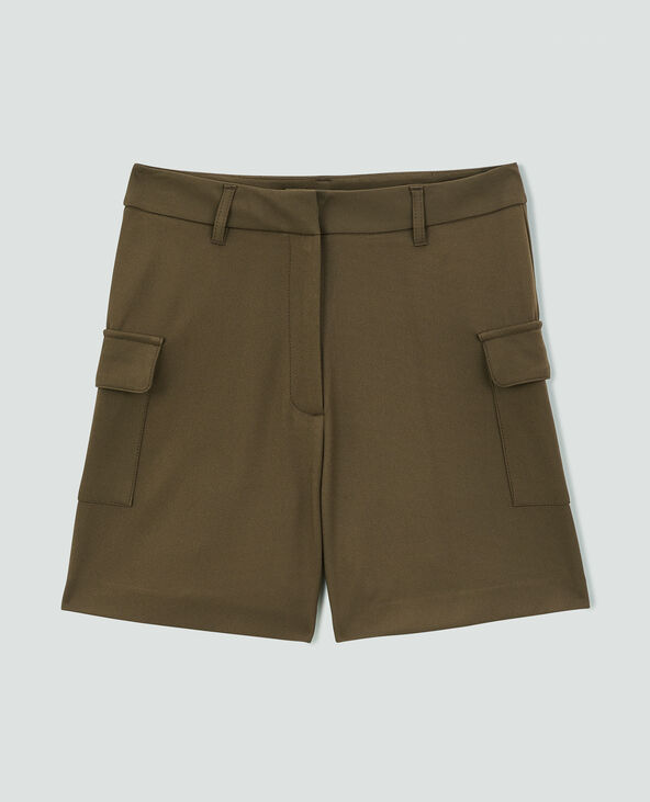 Short taille haute avec poches plaquées vert kaki - Pimkie