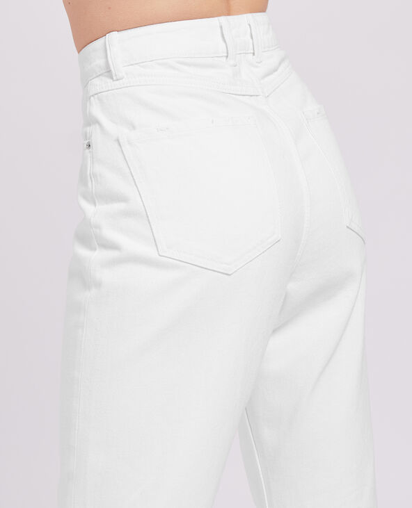 Jean droit taille haute blanc - Pimkie