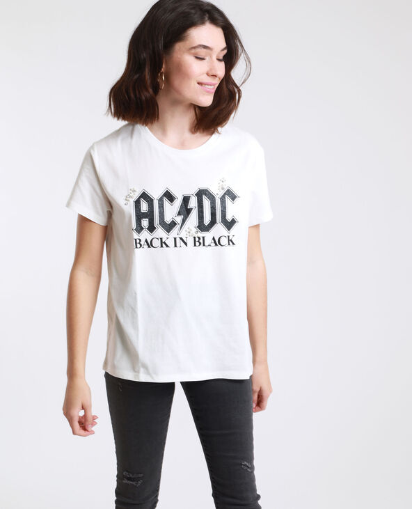 T-shirt AC/DC blanc - Pimkie