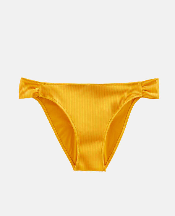 Bas de bikini texturé jaune ocre - Pimkie