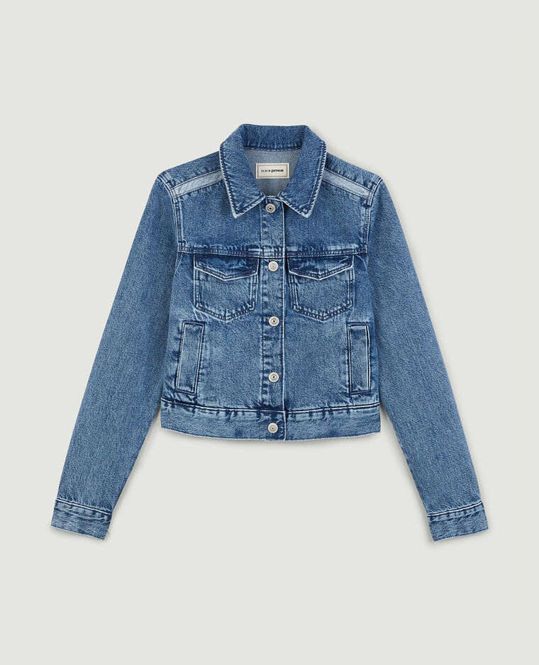 Veste courte en jean bleu - Pimkie