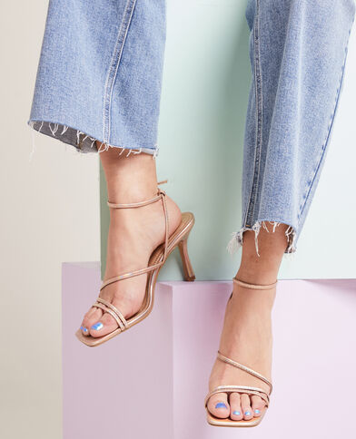 Sandales à talon rose clair - Pimkie