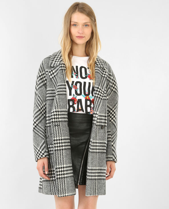 Manteau a sales carreaux oversize