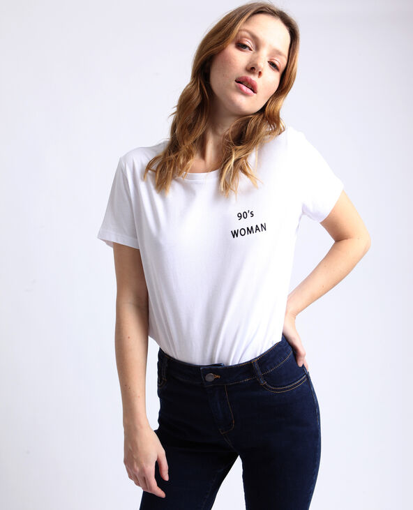 T-shirt 90's woman blanc - Pimkie