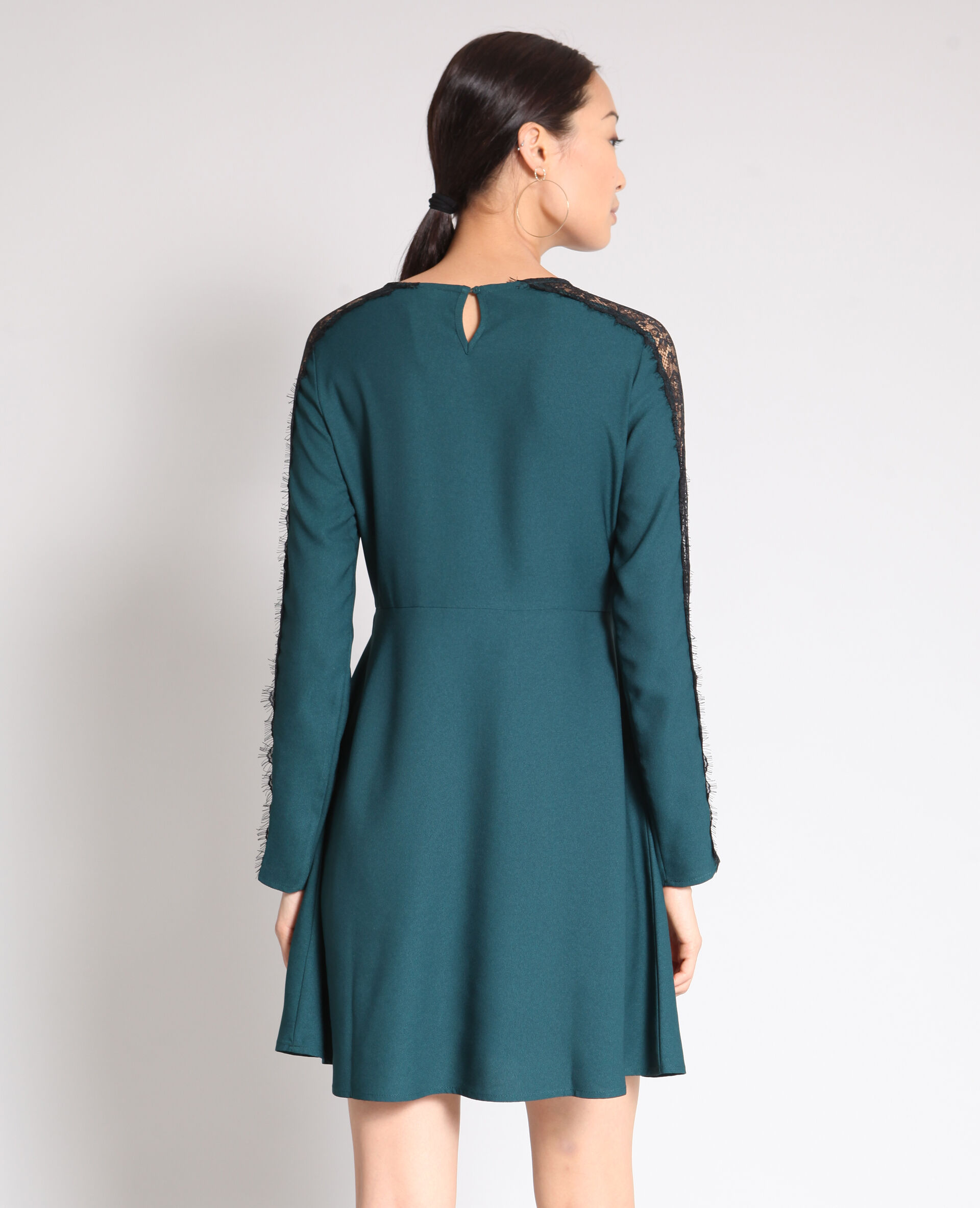 robe dentelle verte