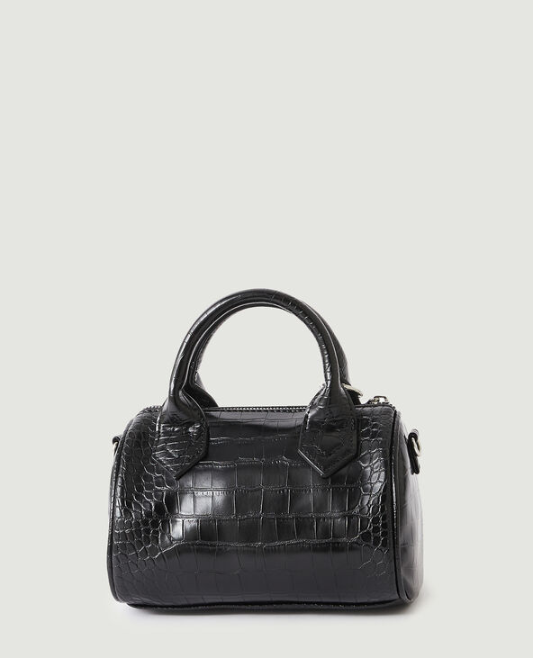 Mini sac à main croco avec pochette noir - Pimkie